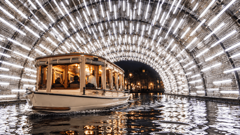 amsterdam light festival saloon boat