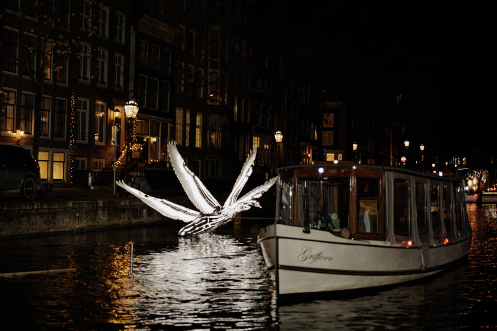 amsterdam light festival saloon boat