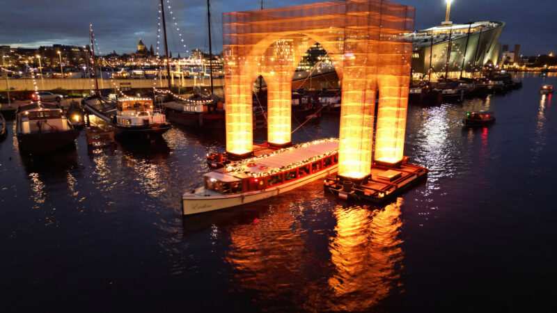 amsterdam light festival saloon boat