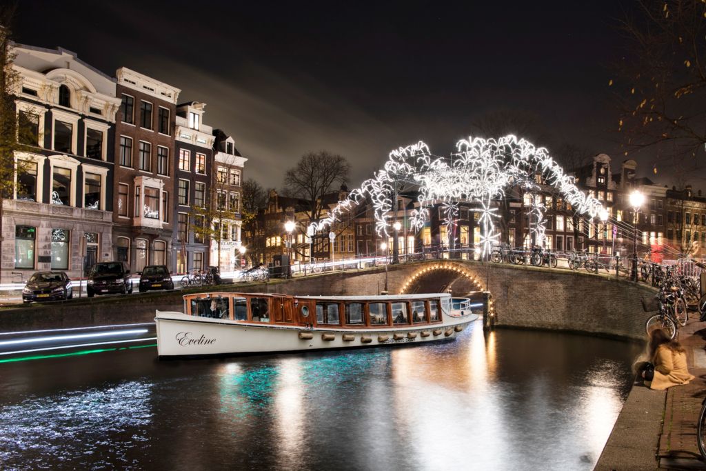 amsterdam light festival saloon boat