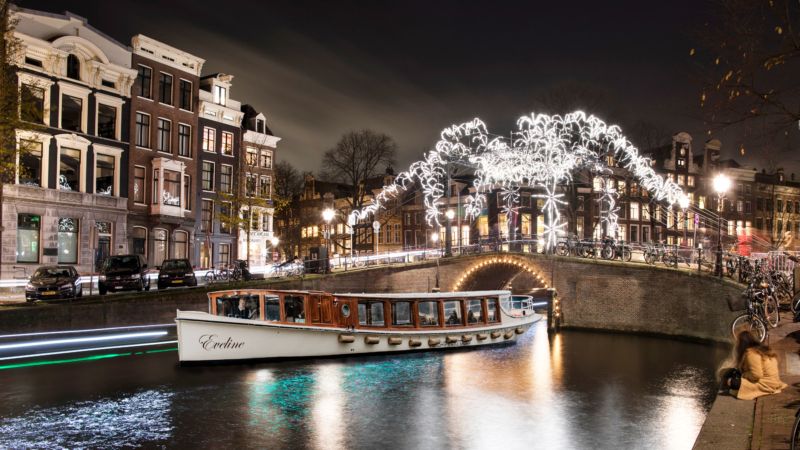amsterdam light festival saloon boat