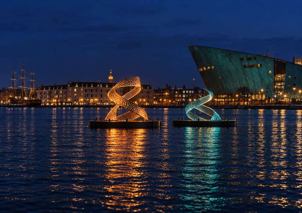 amsterdam light festival saloon boat